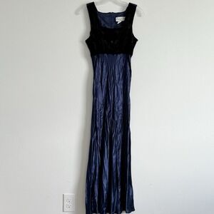 Jody California Y2K Velvet Dress Regency Whimsigoth Babydoll Sz‎ 9 Formal VTG